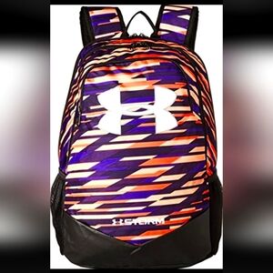 NWT Under Armour Unisex Scrimmage Purple/ Orange Backpack